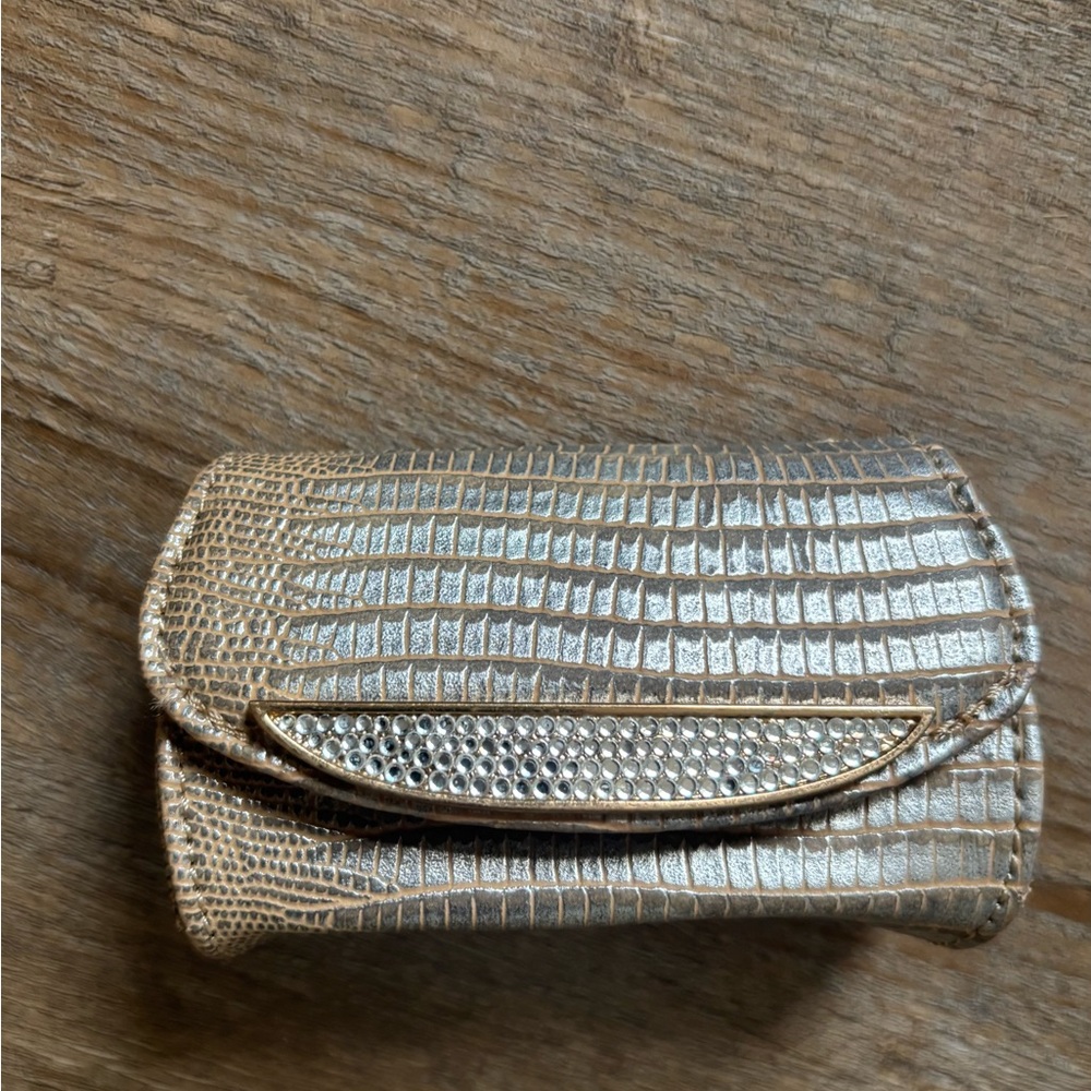 Judith Leiber Croc and Swarovski crystal micro bag